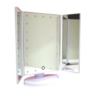 LED桌上型三面折化妝鏡