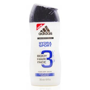 ADIDAS愛迪達 三效保濕潔顏洗髮沐浴露250ML