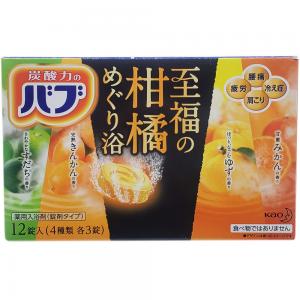 KAO至福柑橘泡澡錠4種香味40G*12