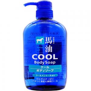 日本CL馬油涼爽保濕沐浴乳600ML