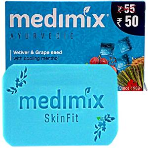 MEDIMIX岩蘭草&葡萄仔美膚皂125G(藍)