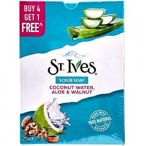 ST.IVES(蘆薈水+椰子)磨砂皂125G*5
